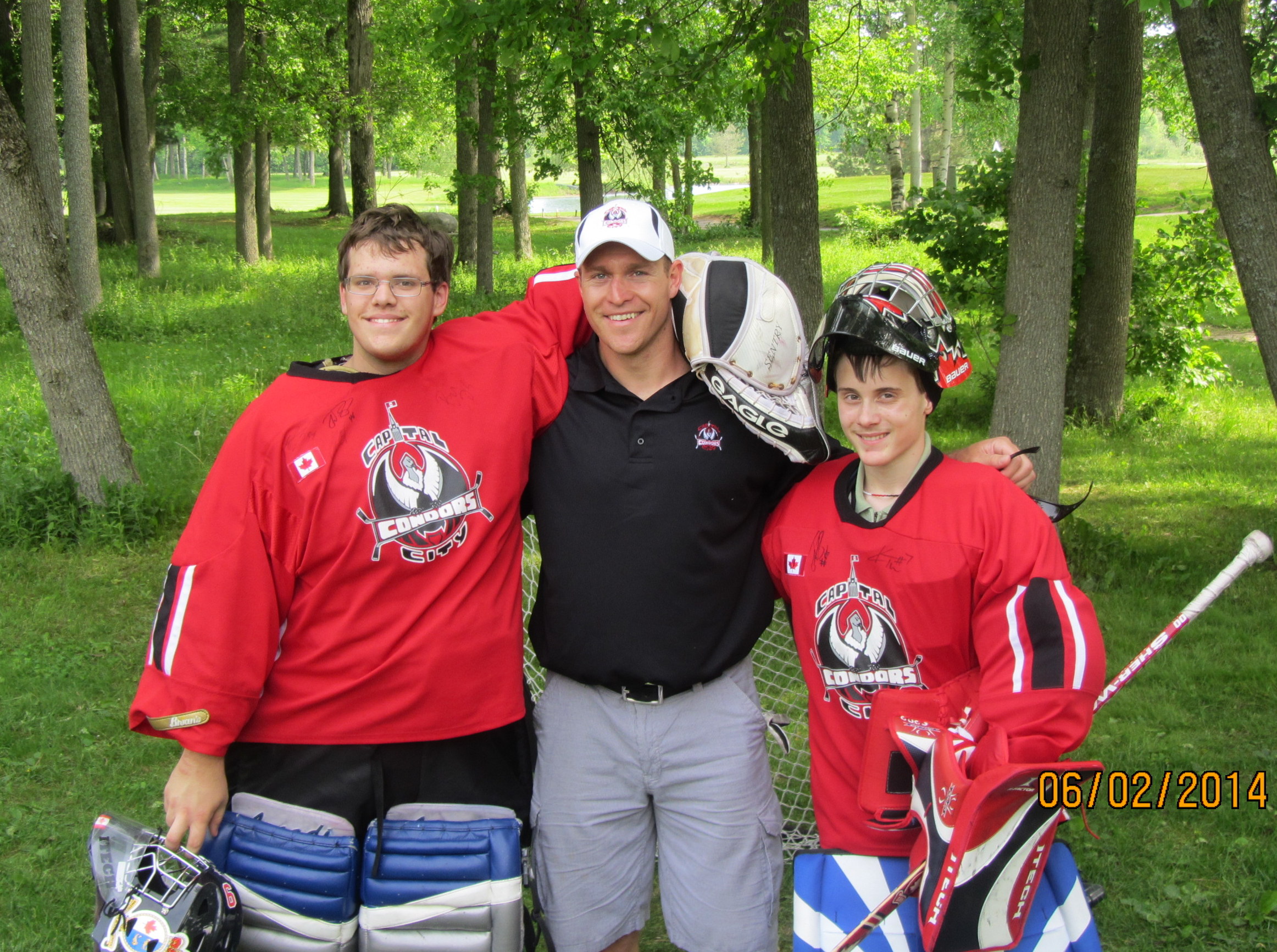 Condors Goalies: Zac & Derek with Matt Carkner! Thanks, Matt, for driving up from Long Island to support your other "home team" for the day! We can't tell you how much that meant to all of us!